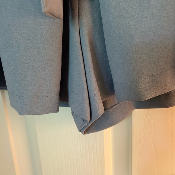 NWOT Zara Dusty Blue High Waisted Shorts Size Large - Picture 5 of 10